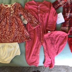 Burt’s Bees NWT girls’ holiday dresses and onesie
